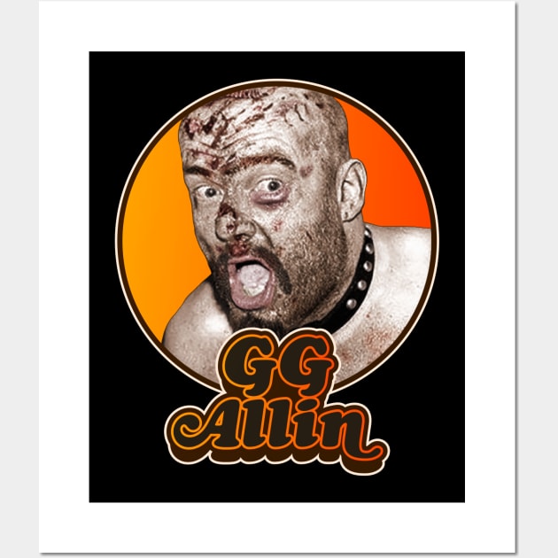 Retro GG Allin Tribute Wall Art by darklordpug